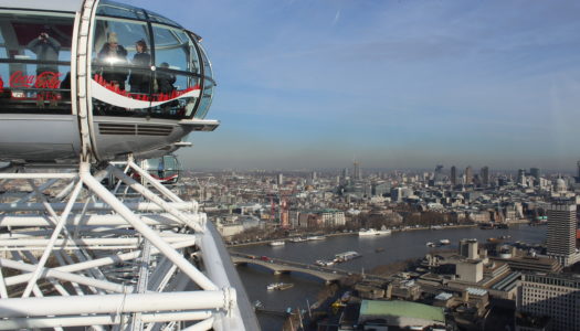 London Eye. A Roda Gigante que já faz parte da paisagem de Londres.